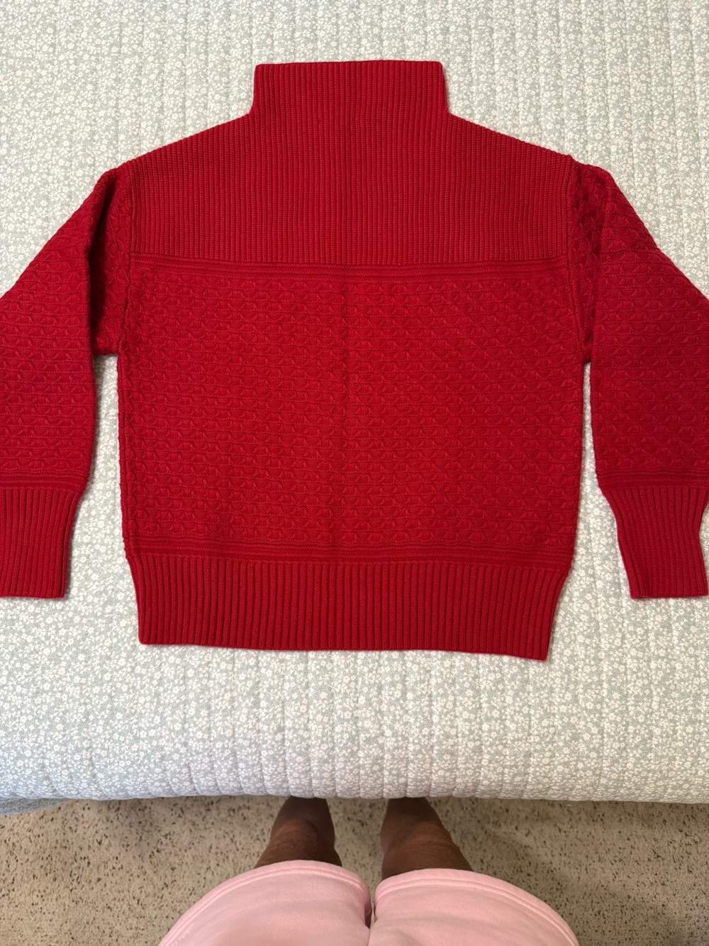 Woman’s Ann Taylor Weekend Collection Red Turtleneck Knit Sweater